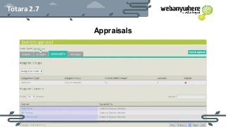 HEADER
Subheader - Lorem ipsum
Totara 2.7
Appraisals
 