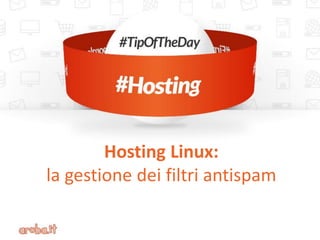 Hosting Linux:
la gestione dei filtri antispam
 