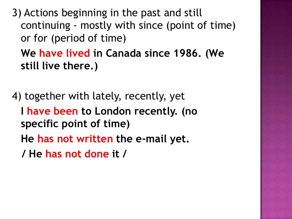 To Teach Present Perfect
