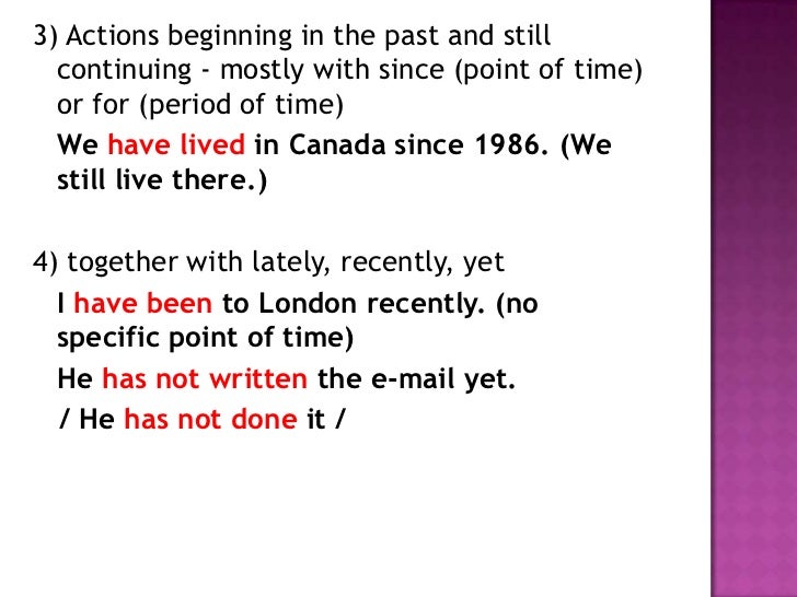 To Teach Present Perfect