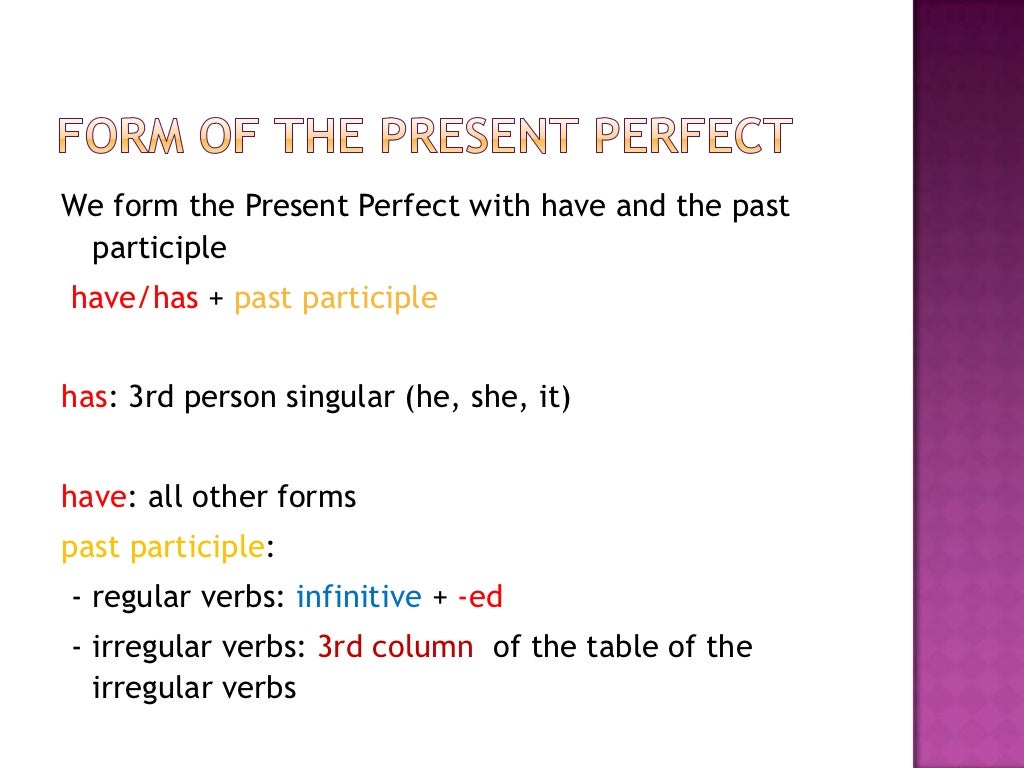 To Teach Present Perfect