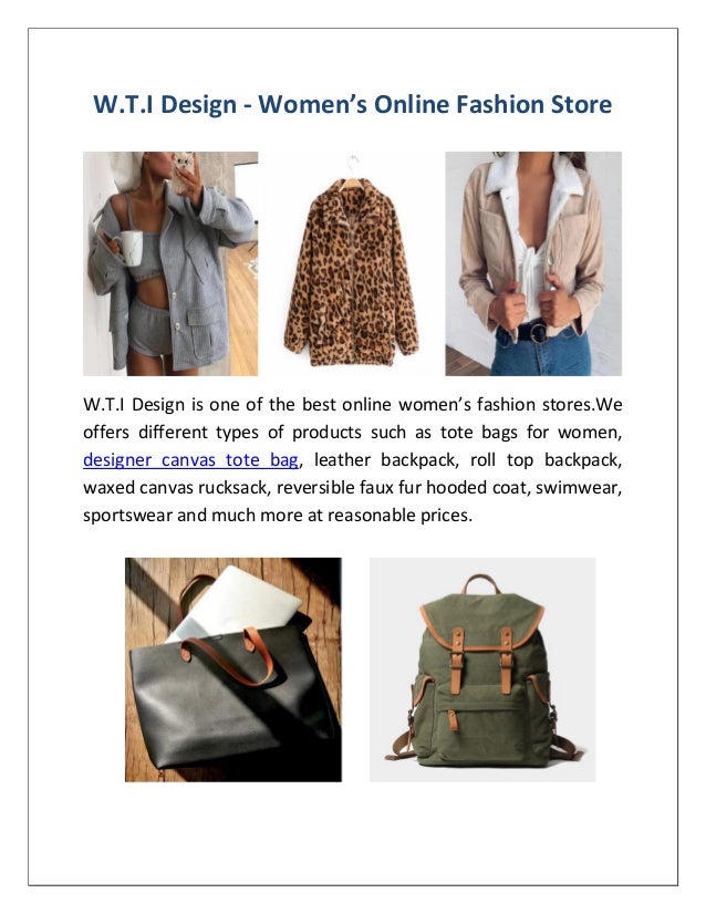 Leading Online Women S Fashion Store W T I Design