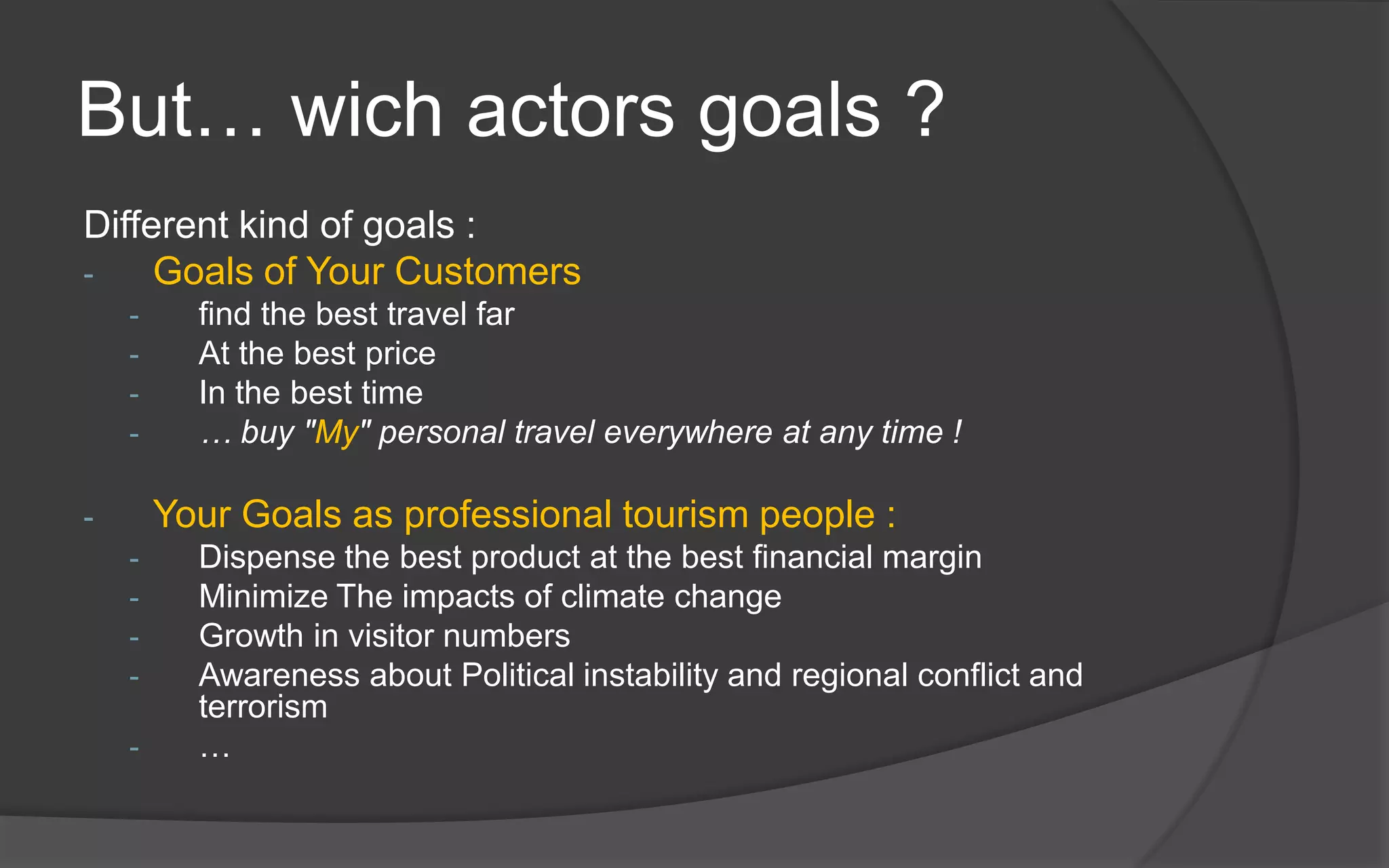 With real people, real paper, books, pictures, movies …Today in 2009 :Wecan book ourtravel in an agency (online or offline)