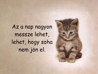 Az a nap nagyon messze lehet, lehet, hogy soha nem jön el . 