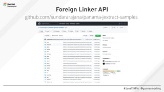 #Java17APIs @gunnarmorling
Foreign Linker API
github.com/sundararajana/panama-jextract-samples
 