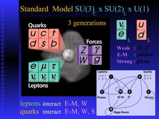 Standard Model Math Formulation To the standard model - Ion Cotaescu | PPT