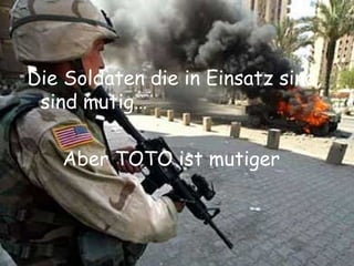 Die Soldaten die in Einsatz sind, sind mutig… Aber TOTO ist mutiger 
