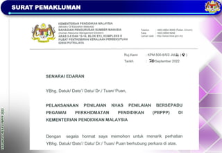 TAKLIMAT
OPERASI
PBPPP
2023
SURAT PEMAKLUMAN
 