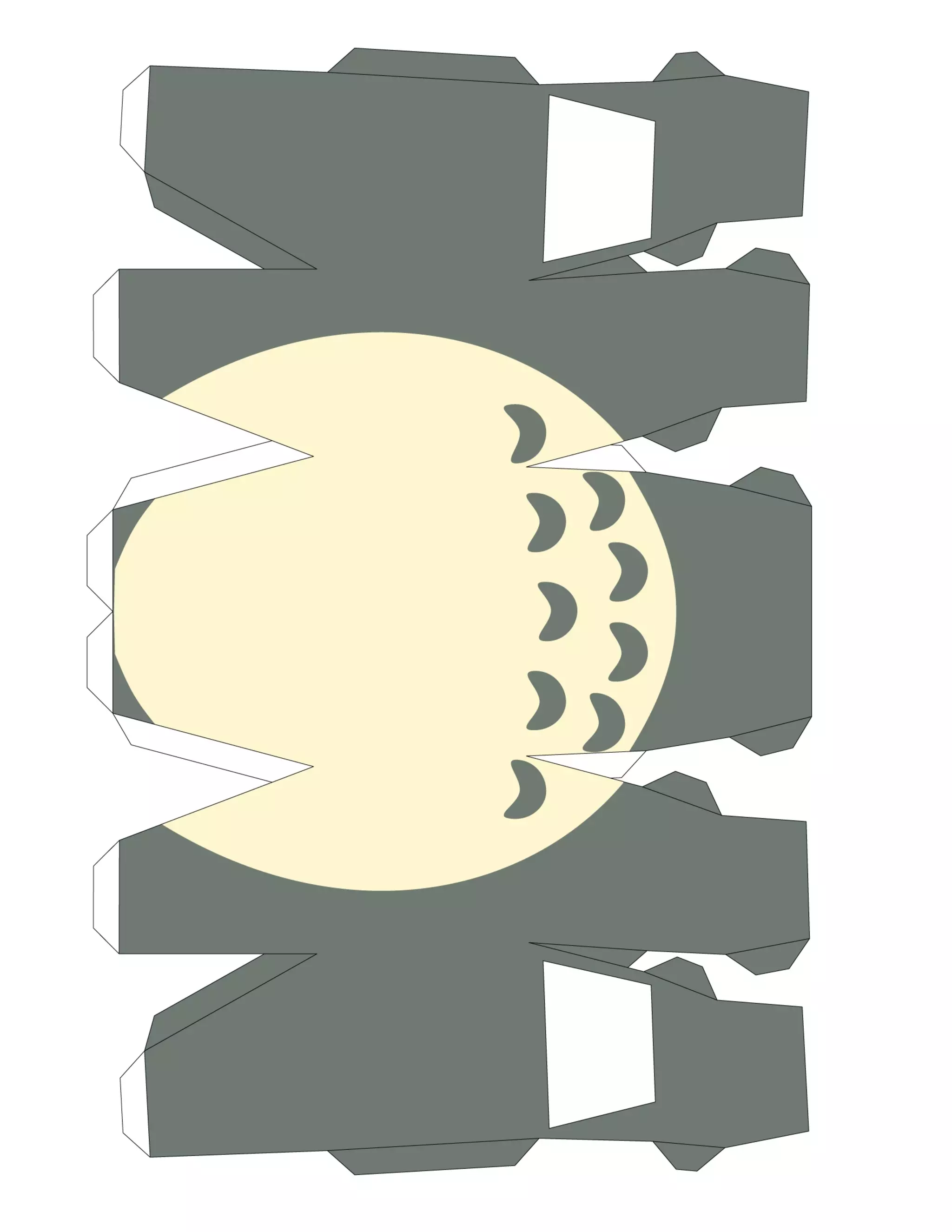 Totoro papercraft | PDF, image size:2048x2650