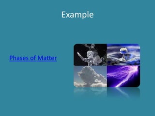 Example



Phases of Matter
 
