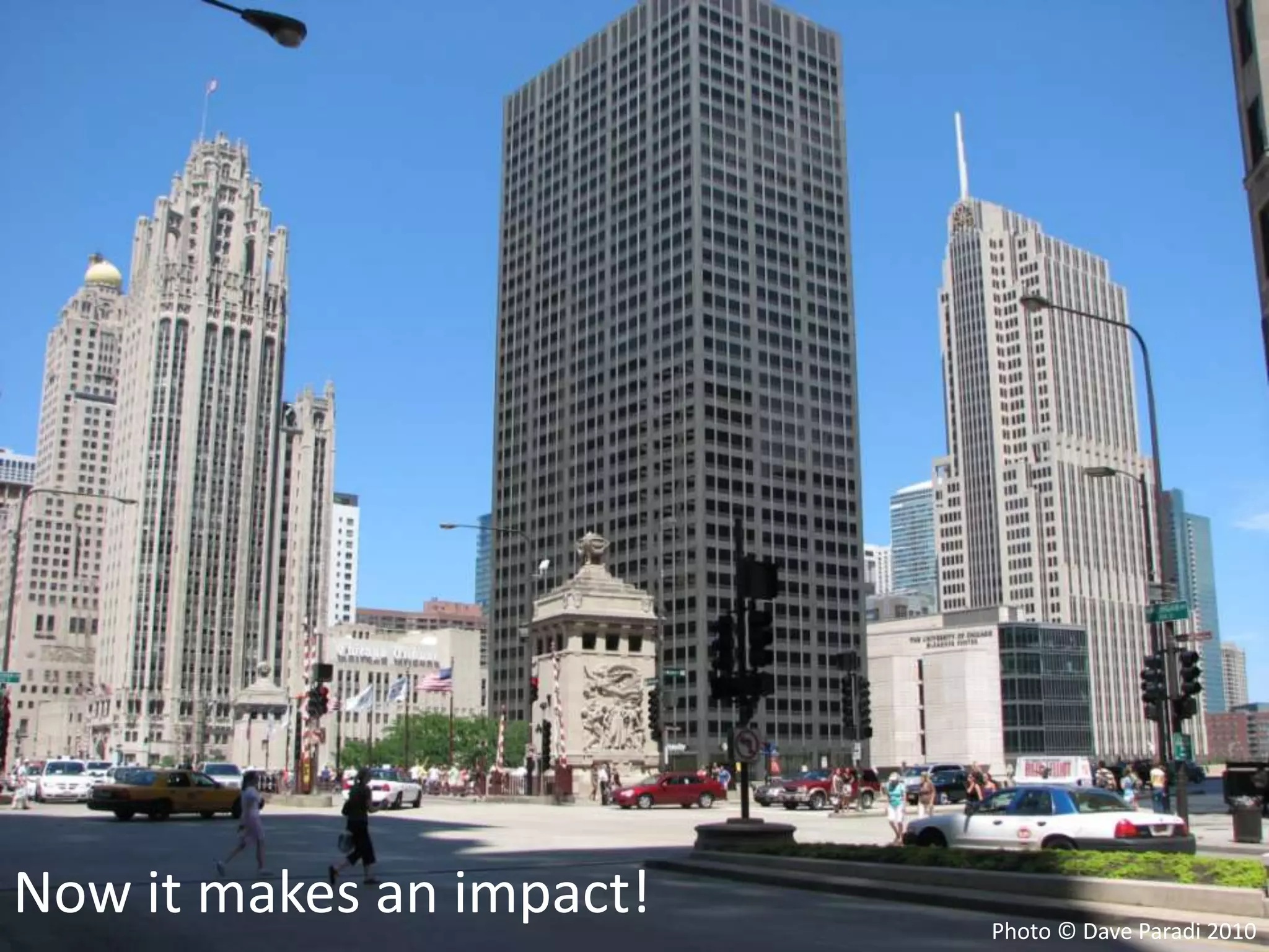 Now it makes an impact!   Photo © Dave Paradi 2010
 