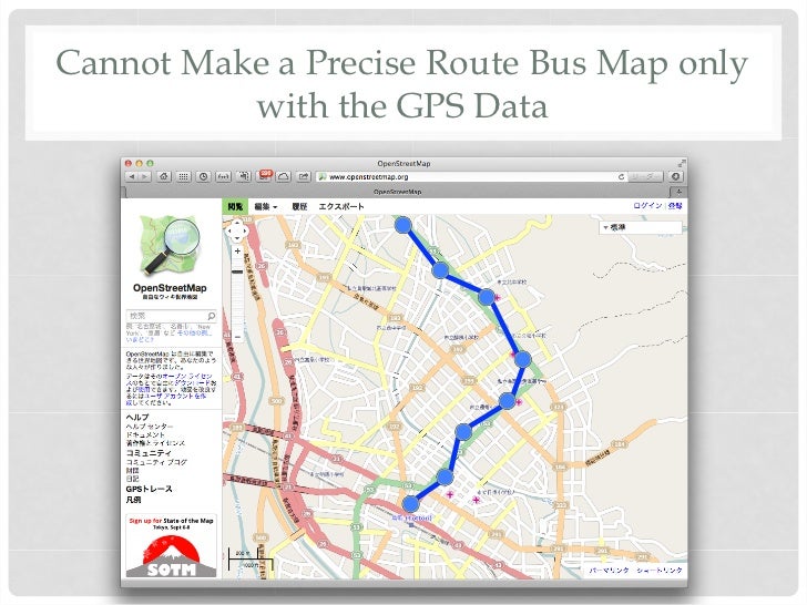 tottori route bus map with osm technology