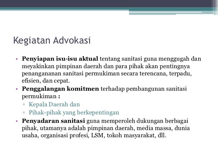 Kegiatan Advokasi dan Kampanye Publik dalam rangka PPSP