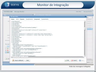 Visão das mensagens trafegadas
Monitor de Integração
13
 