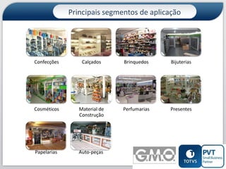 Principais segmentos de aplicação

Confecções

Calçados

Brinquedos

Bijuterias

Cosméticos

Material de
Construção

Perfumarias

Presentes

Papelarias

Auto-peças
5

 