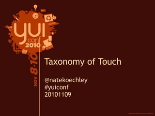 Taxonomy of Touch