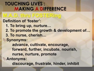 Touching lives Part 3 - Making a Difference 19Jan2014 | PDF