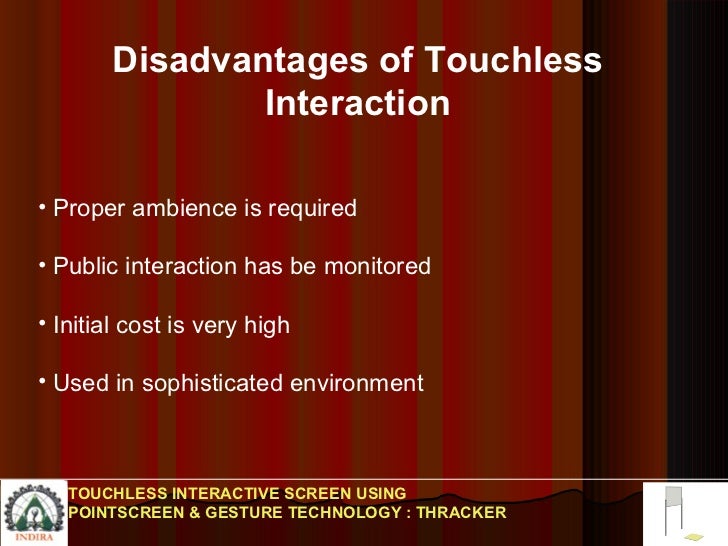 Touchless Interactive Screen