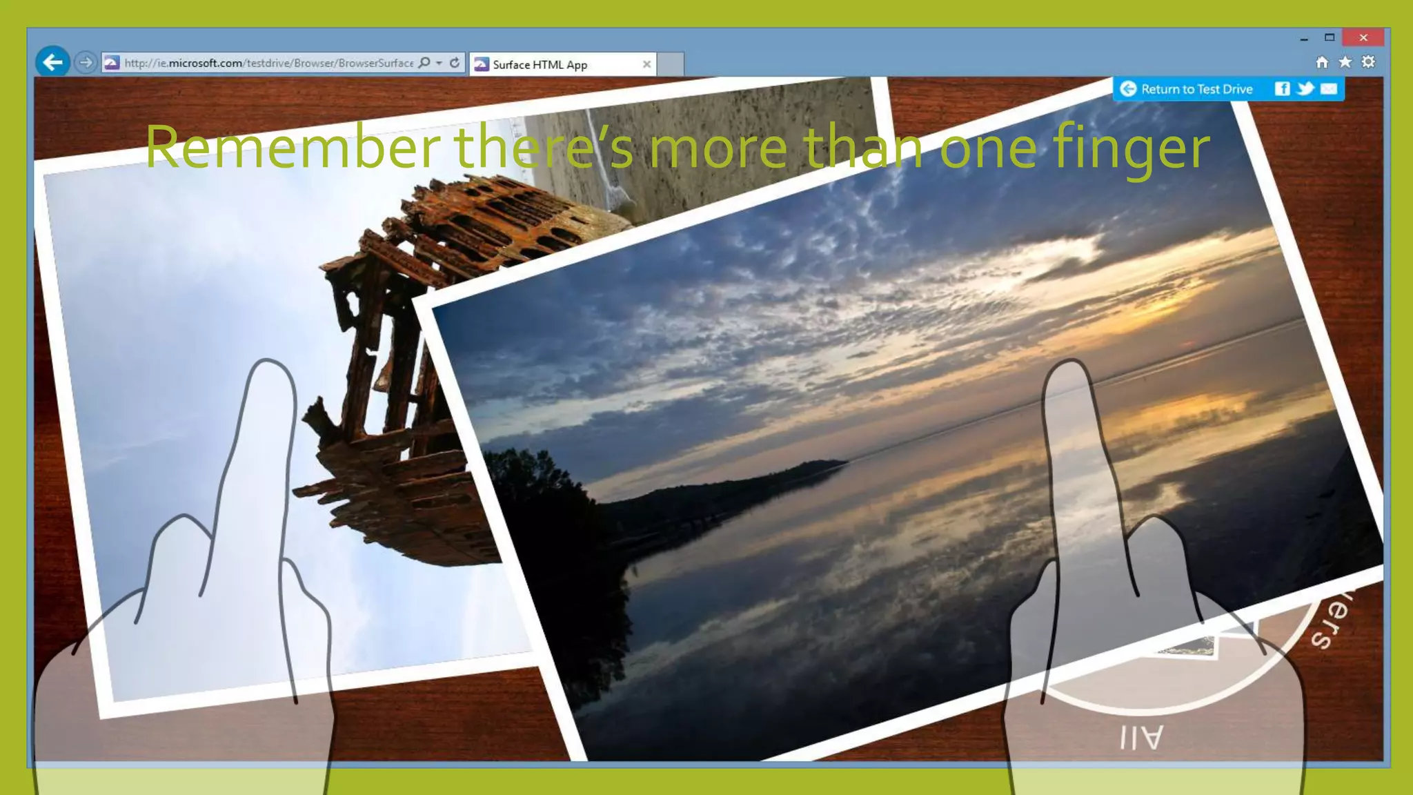 Remember there’s more than one finger
 