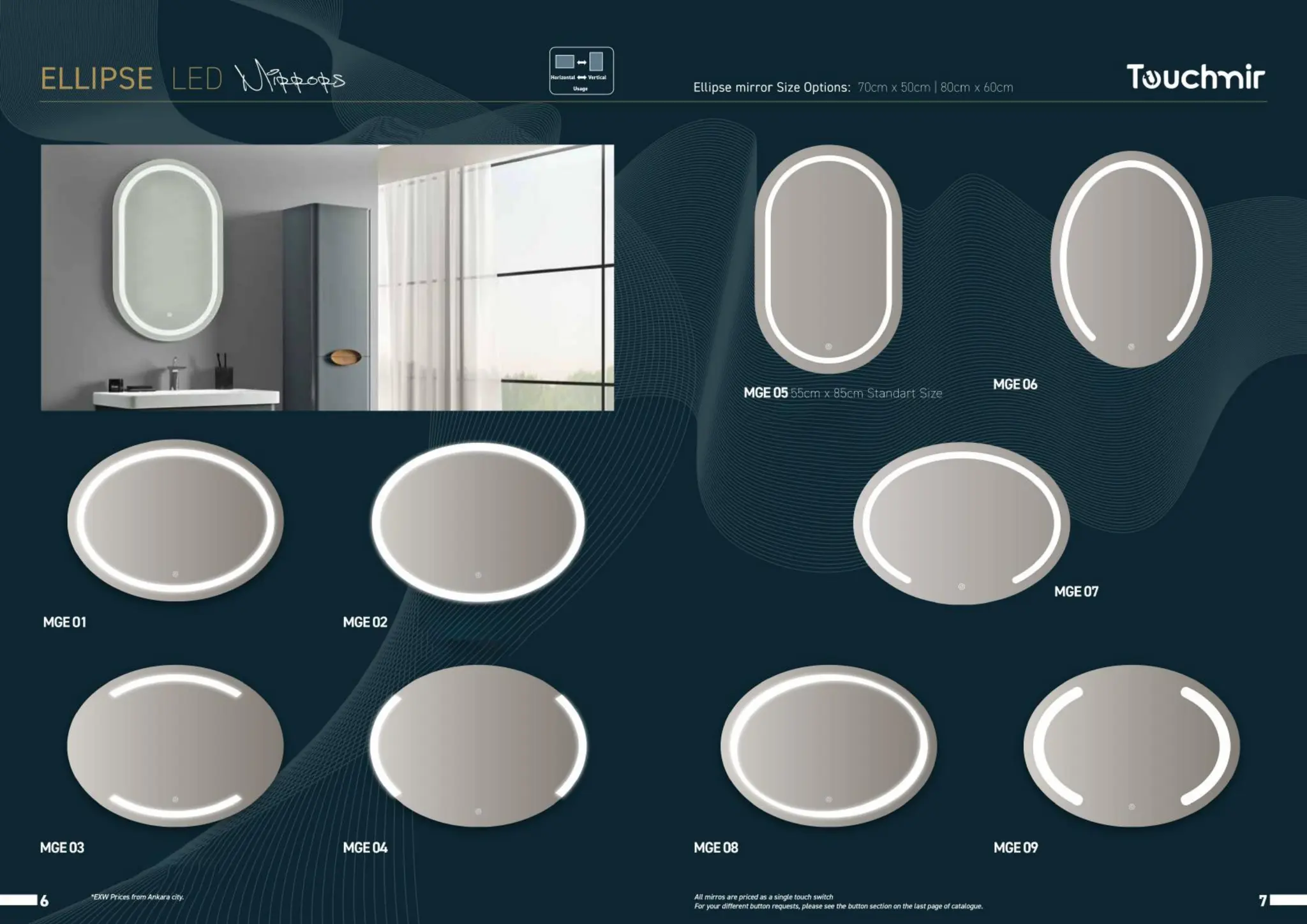 Touchmir LED illuminated Electric Mirror Catalog PDF