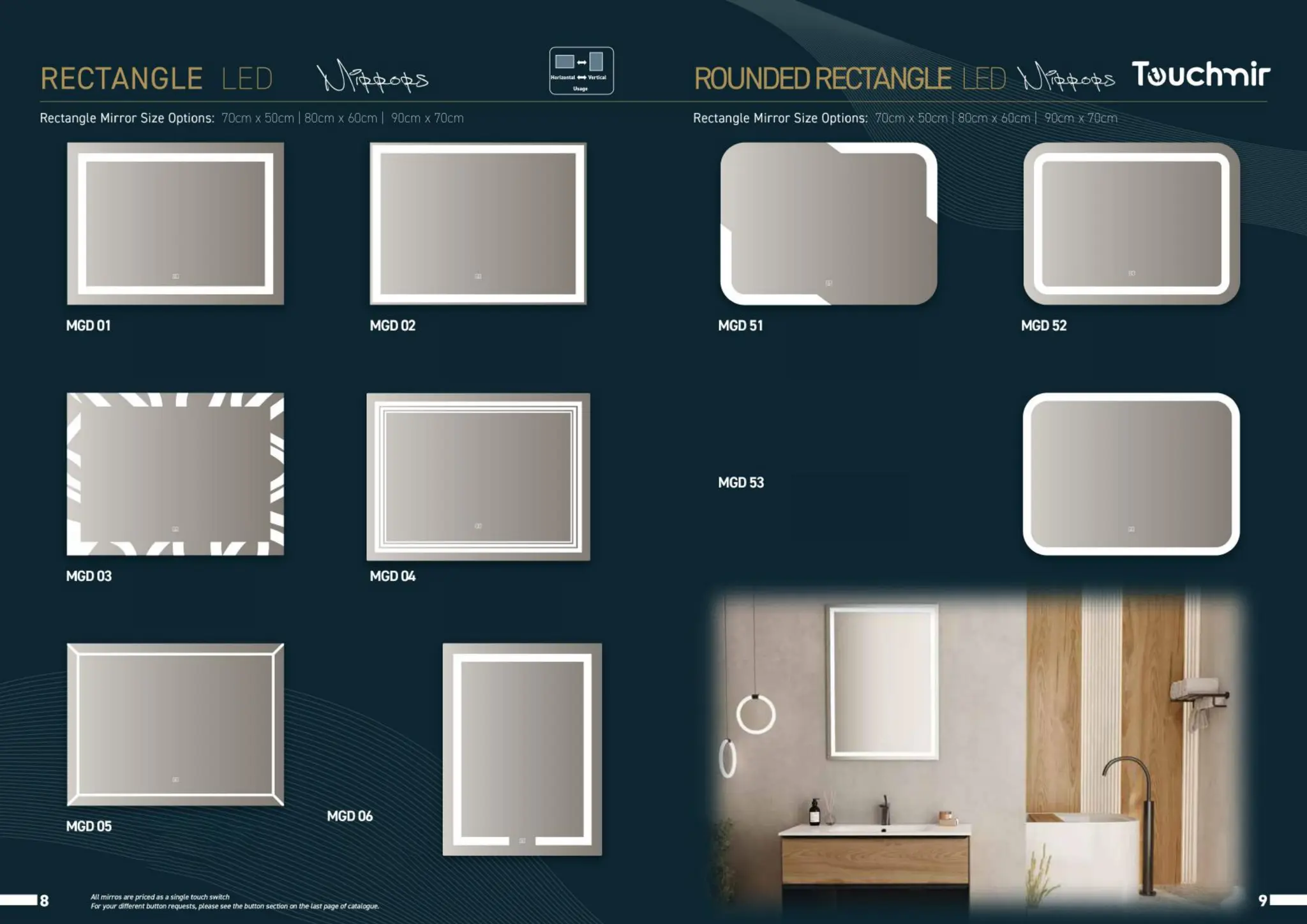 Touchmir LED illuminated Electric Mirror Catalog PDF