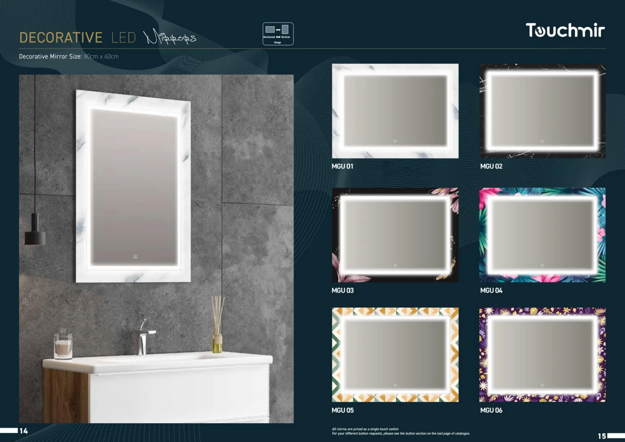 Touchmir LED illuminated Electric Mirror Catalog PDF