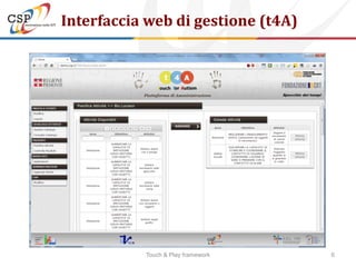 Interfaccia web di gestione (t4A)




           Touch & Play framework   6
 