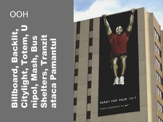 radioIn consecinta+uriE bun satebata la cap (frecventa)E bun pentru mesaje imperative (call-to-action) – promotiiBun sagenerezeinteractivitate (totusilimitatfata de altemedii)-uriNu are remanenta – functioneazapetermenscurt