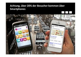 Achtung,	
  über	
  20%	
  der	
  Besucher	
  kommen	
  über	
  
Smartphones	
  
 