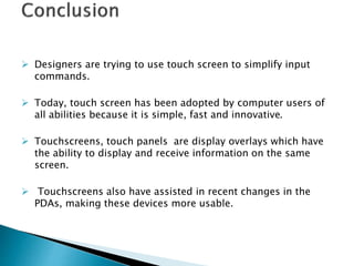 Touch screen | PPTX