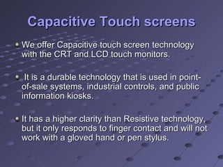 Touch screen technology | PPT