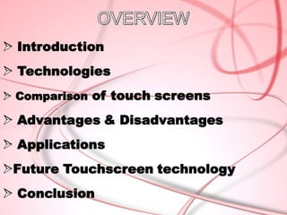 Touchscreen technology | PPT
