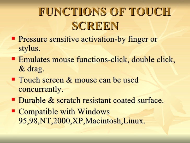 Touch screen technologybharadwaj