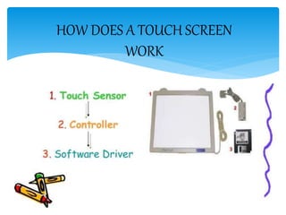 HOW DOES A TOUCH SCREEN
WORK
HOW DOES A
TOUCH SCREEN
WORK
 
