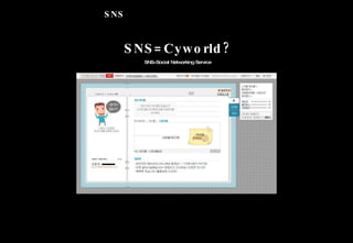 2009 Online Trend -  SNS SNS=Cyworld? SNS=Social Networking Service 