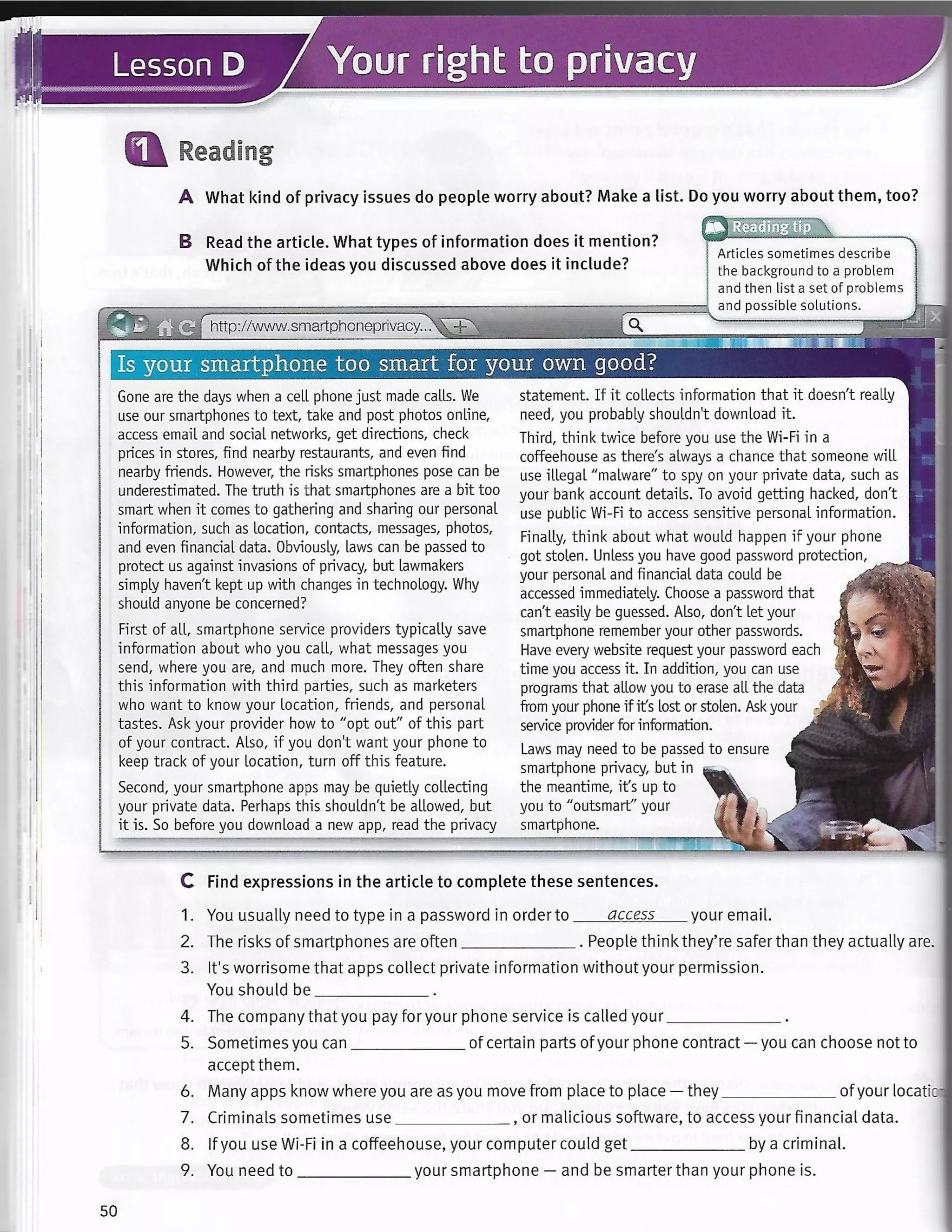 Touchstone level 4 unit 5