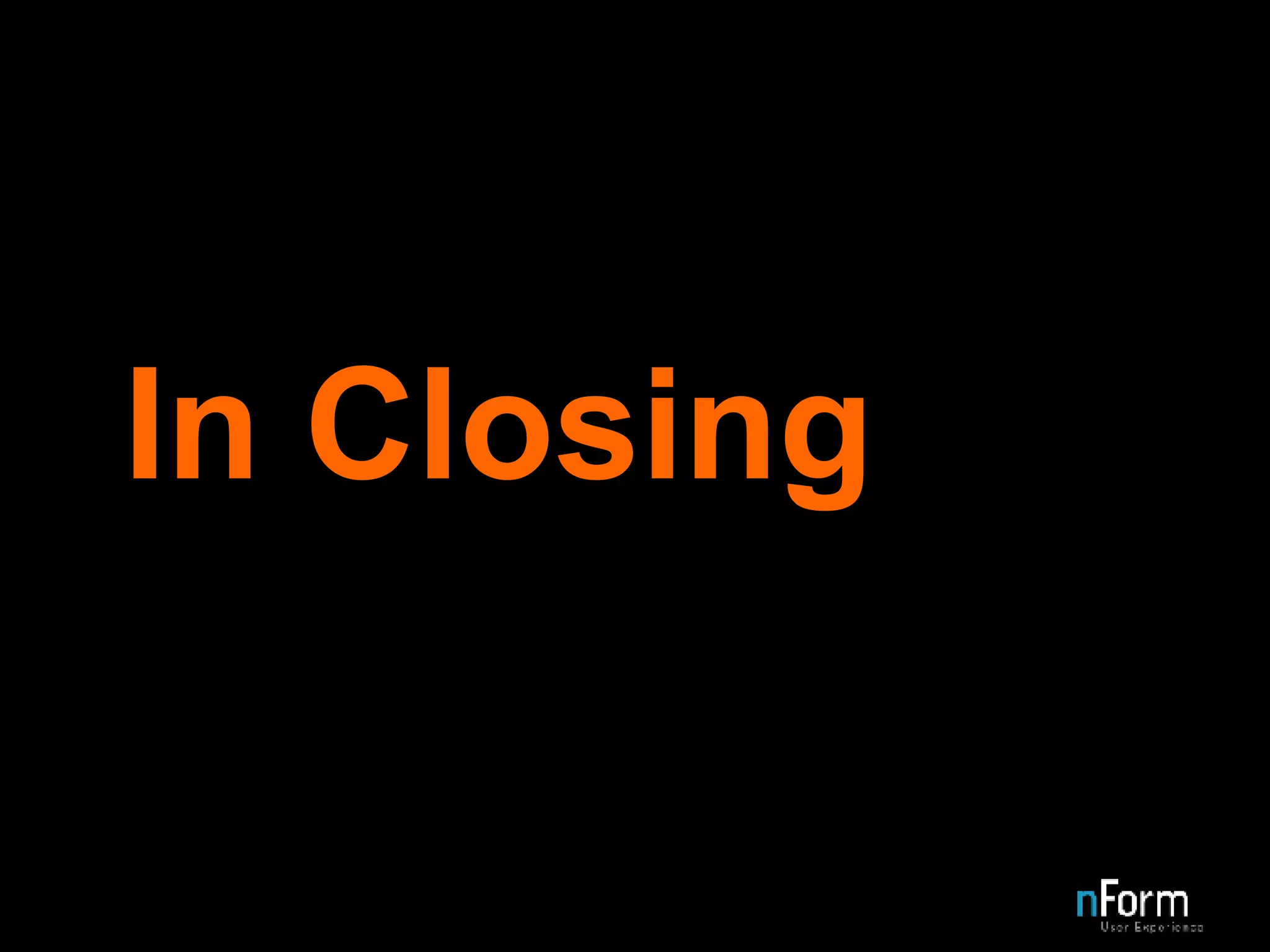In Closing 