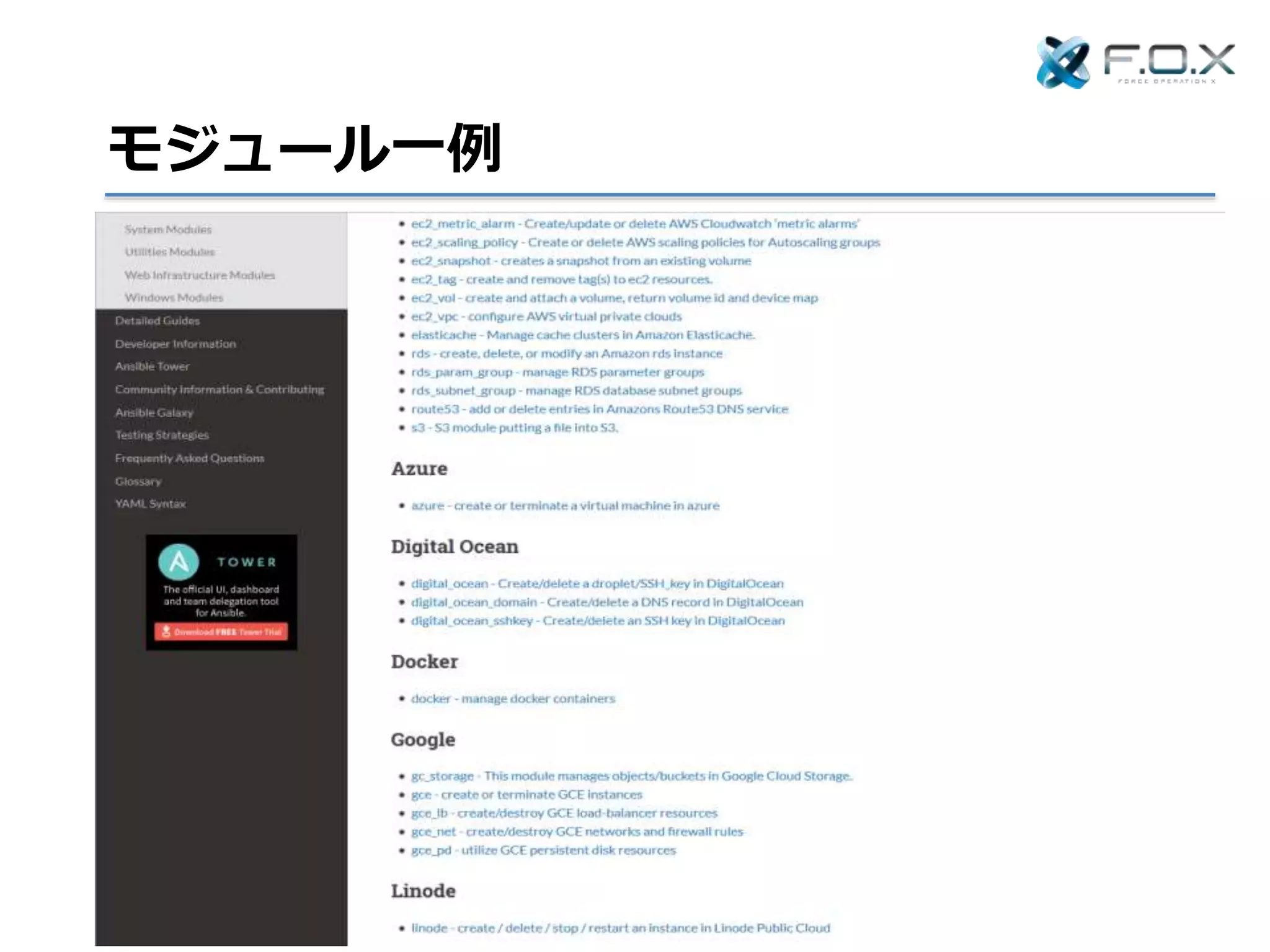 モジュール一例
 