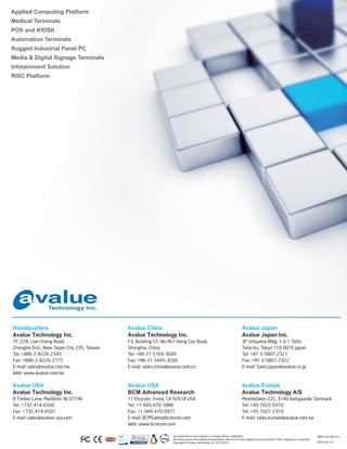 Touch The Future with Avalue Technology Inc