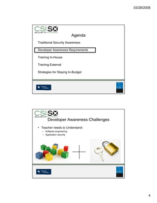 Tough Target: Awareness for Application Developers | PDF
