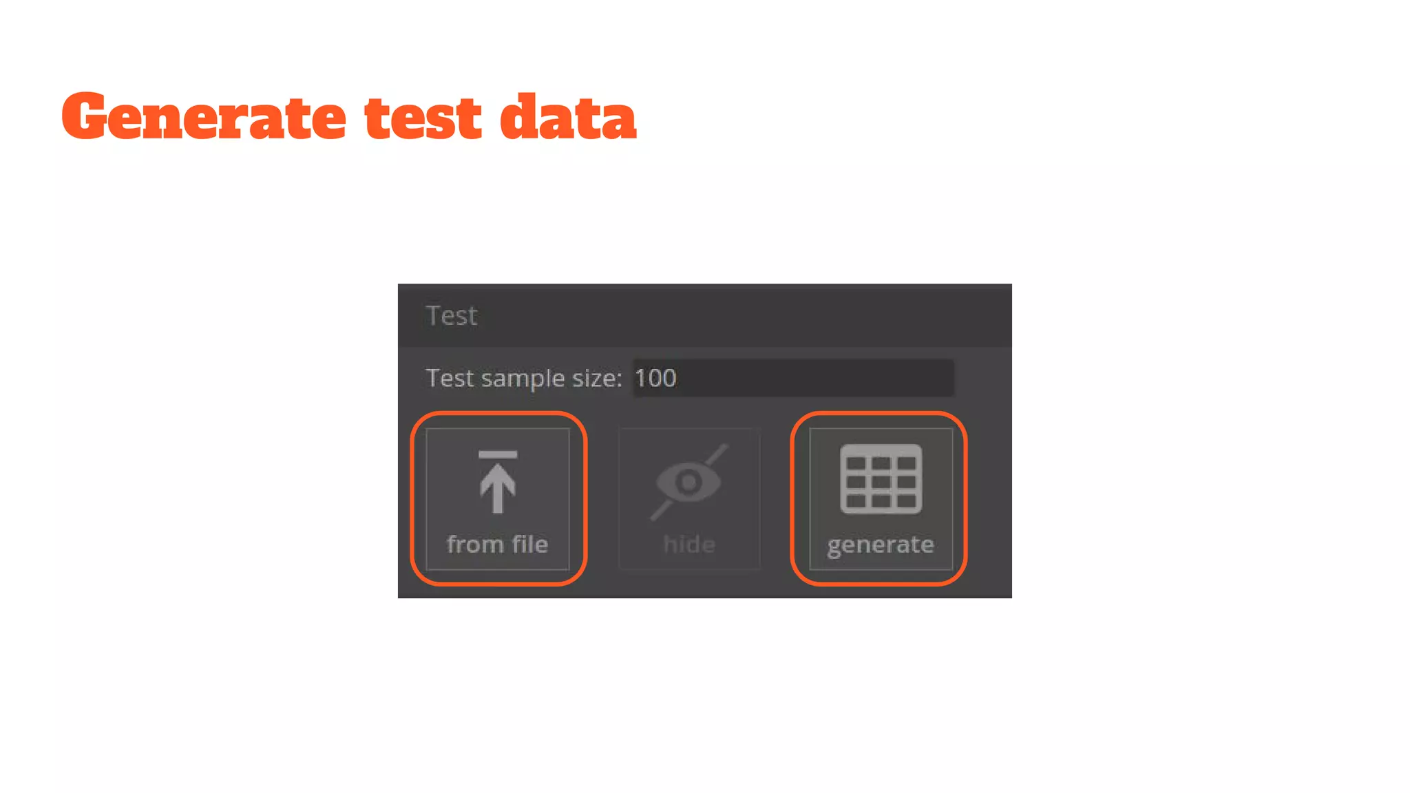 Generate test data
 