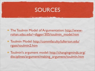 Toulmin Model of Argumentation