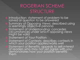 Toulmin and Rogerian Models of Argument | PPTX