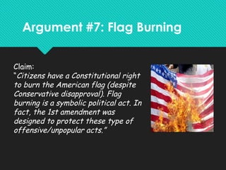 arguments against flag burning