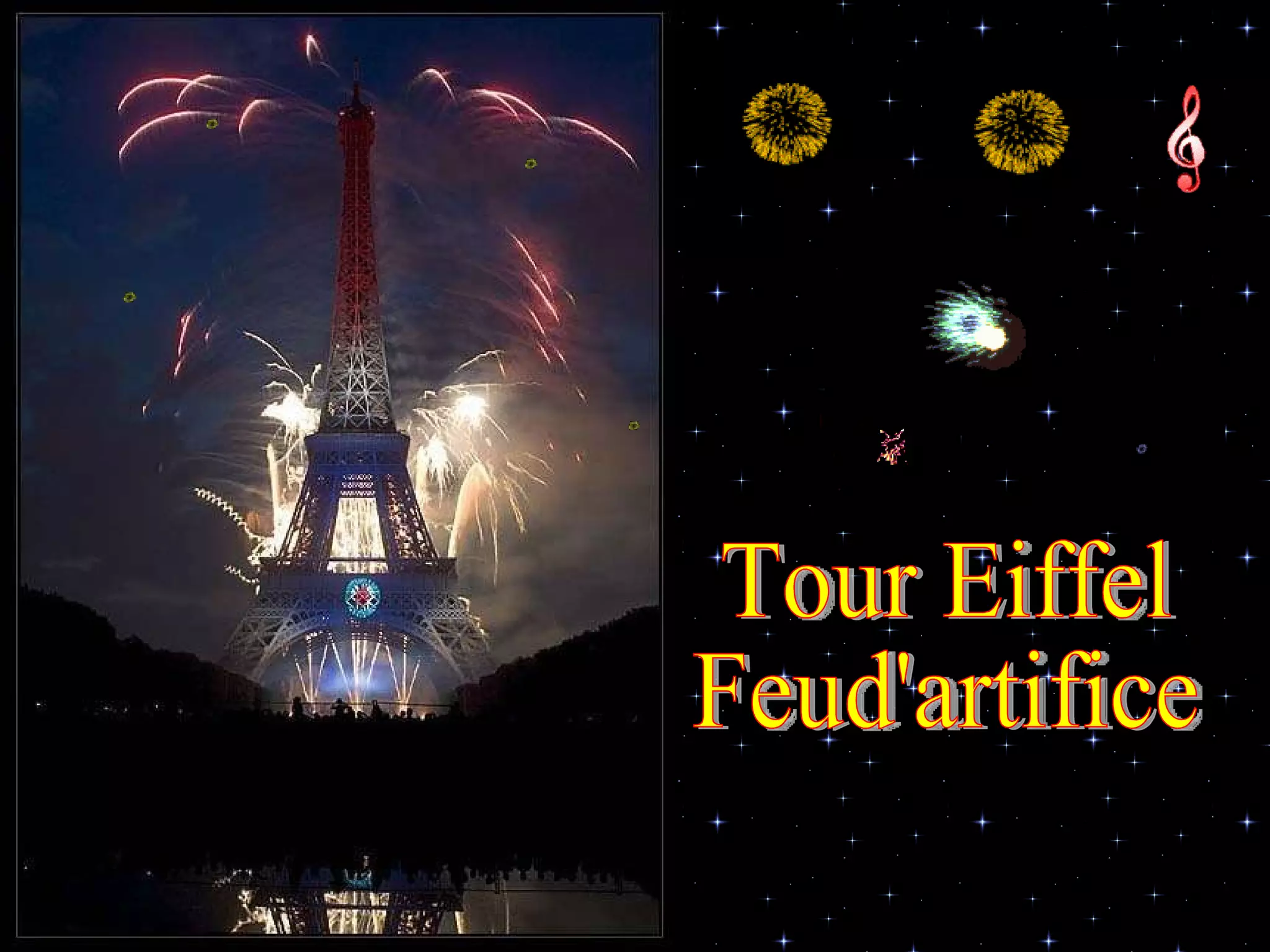 Tour Eiffel Feud'artifice