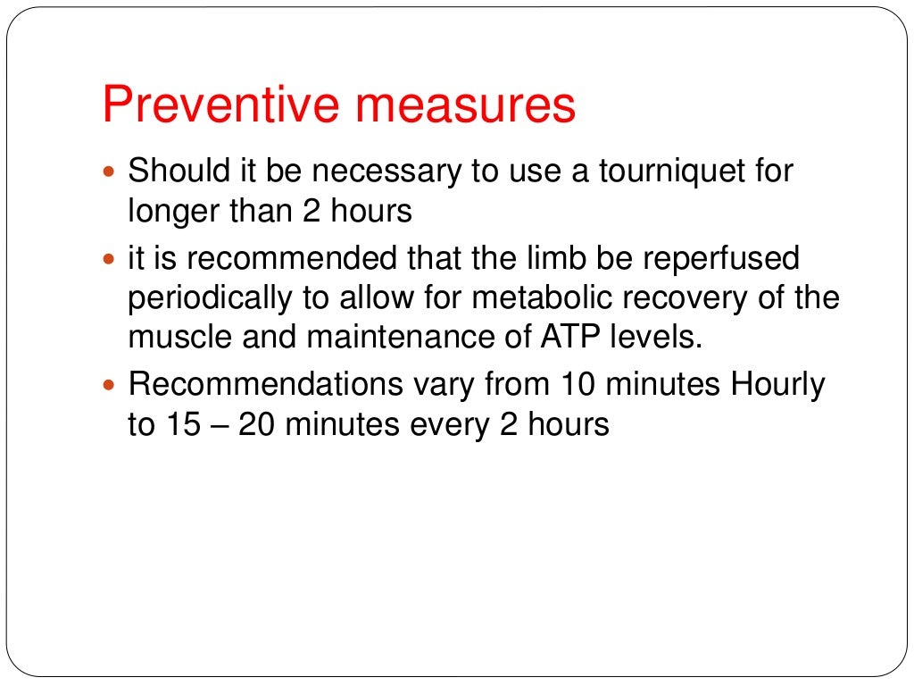 TOURNIQUET AND ITS EFFECTS