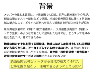地域の魅力を伝えるツアーガイドAI