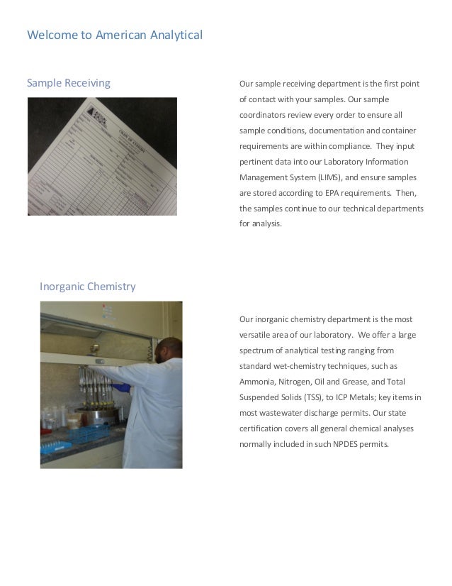 Tour American Analytical Laboratories LLC