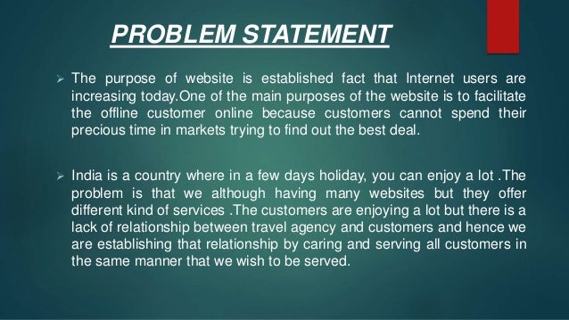 travel management system problem statement