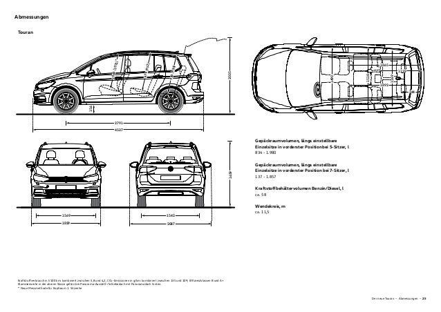 Vw Touran Abmessungen Kofferraum